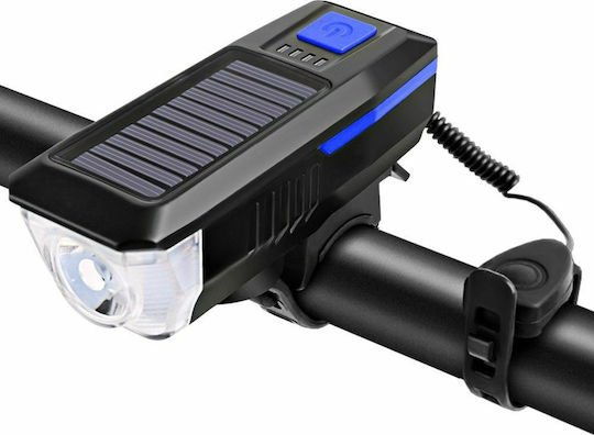 Cree LY-17 Επαναφορτιζόμενο Εμπρόσθιο Φως Ποδηλάτου Ηλιακό και Αδιάβροχο 350lum με Κουδούνι