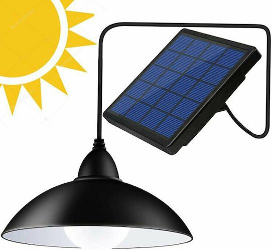 GDPLUS Κρεμαστό Ηλιακό Φωτιστικό 20W Ψυχρό Λευκό 6000K με Φωτοκύτταρο και Τηλεχειριστήριο IP65