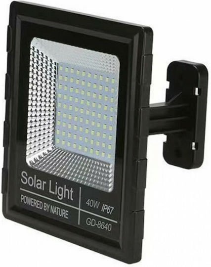 GDPLUS Στεγανός Ηλιακός Προβολέας LED 40W Ψυχρό Λευκό 6000K με Τηλεχειριστήριο IP67 - Image 3