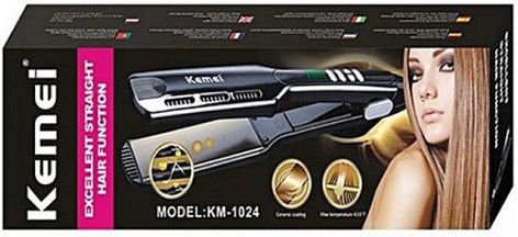 Kemei KM-1024 Πρέσα Μαλλιών με Κεραμικές Πλάκες 65W - Image 4