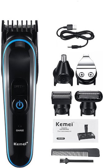 Kemei Επαγγελματικό Σετ Επαναφορτιζόμενης Κουρευτικής Μηχανής Μαύρο KM-690 - Image 3