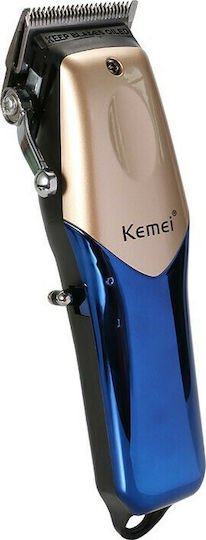 Kemei Επαναφορτιζόμενη Κουρευτική Μηχανή Gold/Blue KM-2615