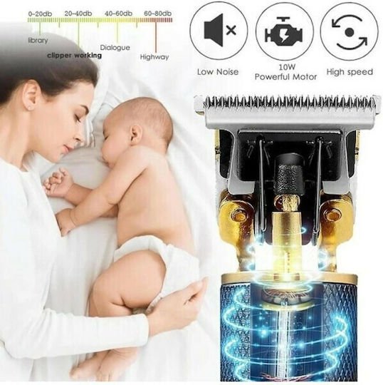 Kemei Επαναφορτιζόμενη Κουρευτική Μηχανή Ασημί KM-700H - Image 4