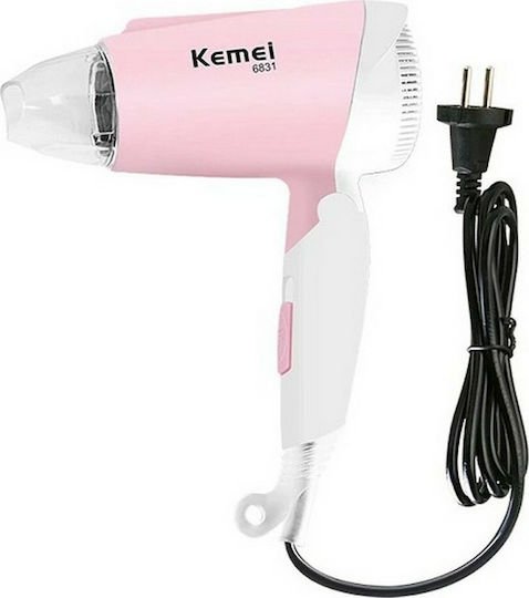 Kemei Πιστολάκι Μαλλιών Ταξιδίου 1600W KM-6831