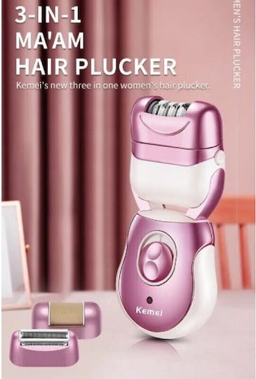 Kemei Σετ Αποτρίχωσης Epilator για Πρόσωπο, Σώμα & Μπικίνι KM-376 - Image 3