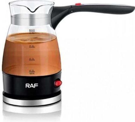 Raf Ηλεκτρικό Μπρίκι 600W με Χωρητικότητα 500ml Μαύρο