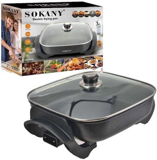 Sokany Ηλεκτρικό Wok 1500W Μαύρο