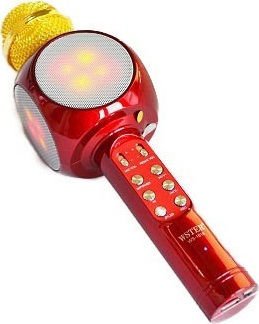 WSTER Ασύρματο Μικρόφωνο Karaoke σε Λευκό/Χρυσό/Κόκκινο Χρώμα - Image 6