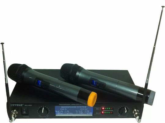 WVNGR Σύστημα Karaoke με Ασύρματα Μικρόφωνα σε Μαύρο Χρώμα