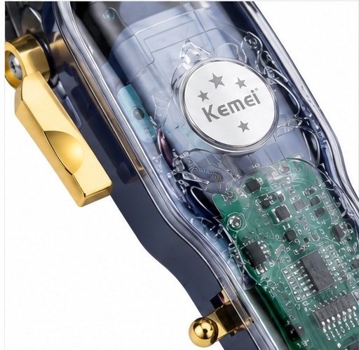 Kemei Επαναφορτιζόμενη Κουρευτική Μηχανή Μωβ KM-2706PG