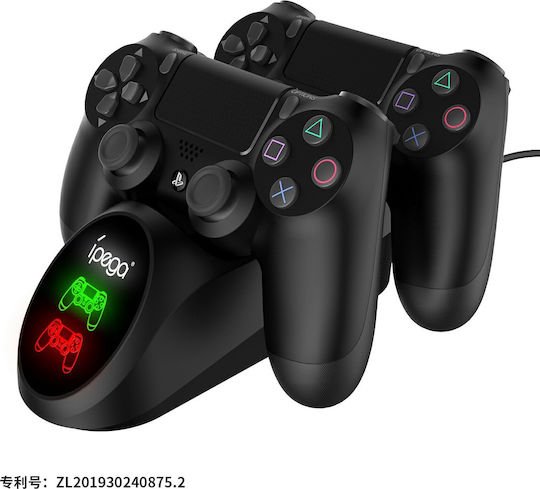iPega 9180 Βάση Φόρτισης για 2 χειριστήρια PS4 Μαύρη - Image 2