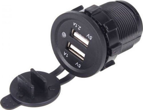 Φορτιστής Αυτοκινήτου 2.1A με Θύρες: 2xUSB Μαύρο Χρώμα - Image 2