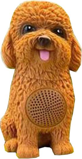 Dog Ηχείο Bluetooth 10W με Ραδιόφωνο και Διάρκεια Μπαταρίας έως 4 ώρες Καφέ