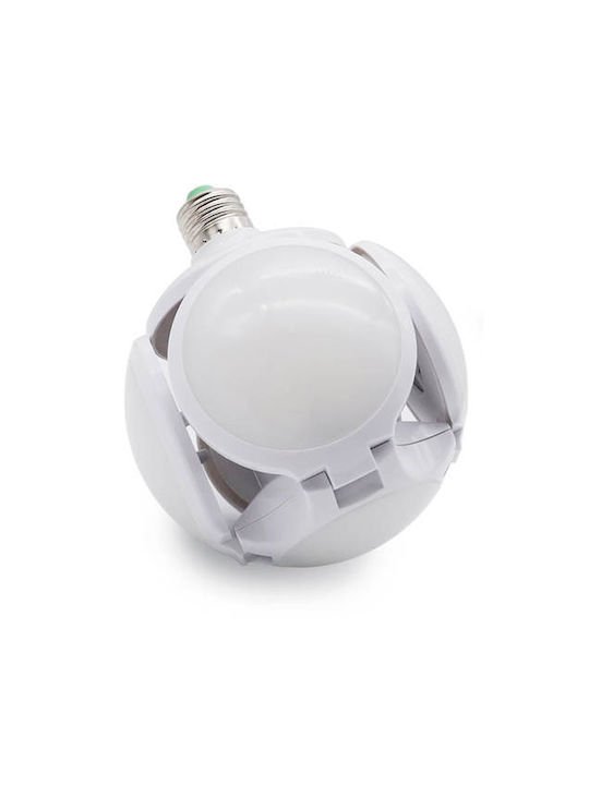Football UFO Lamp Διακοσμητικό Φωτιστικό Λαμπτήρας με Ντουί για Λαμπτήρα E27 σε Ασημί Χρώμα