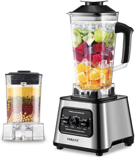 Sokany Μπλέντερ για Smoothies 2.5lt Ασημί SK-999