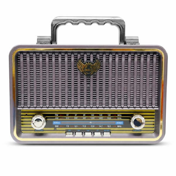 KEMAI MD-1908BT Retro Επιτραπέζιο Ραδιόφωνο Επαναφορτιζόμενο με Bluetooth και USB Γκρι