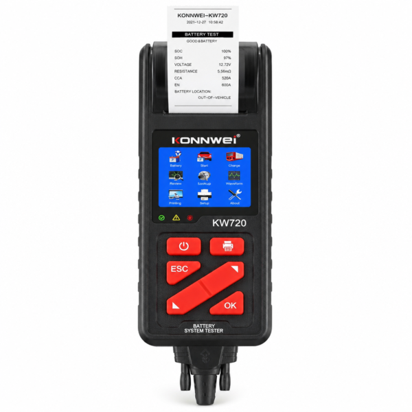 Konnwei KW720 Ψηφιακό Battery Tester με Κροκοδειλάκια