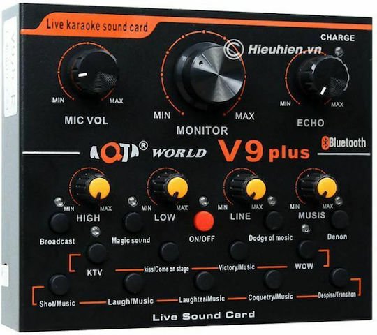 Μίκτης Karaoke Aqta World V9 Plus σε Μαύρο Χρώμα