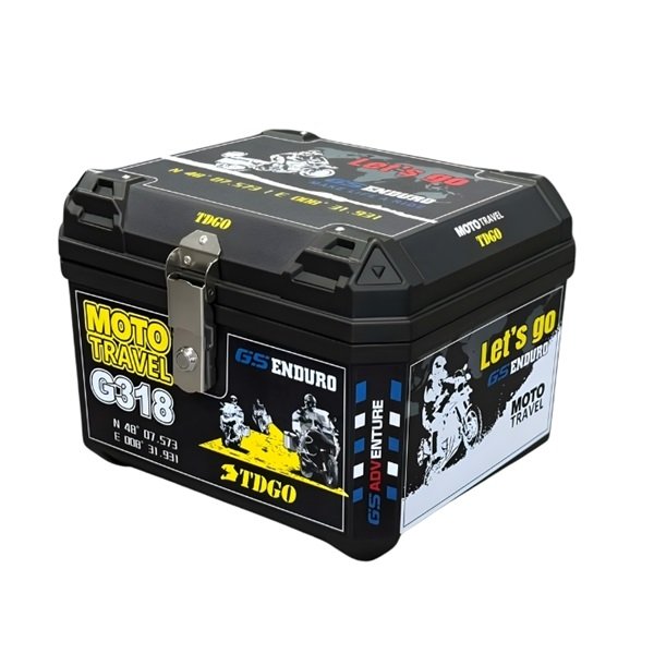 Μπαγκαζιέρα μοτοσυκλέτας 45L μαύρη W17487-11 με κλείδωμα