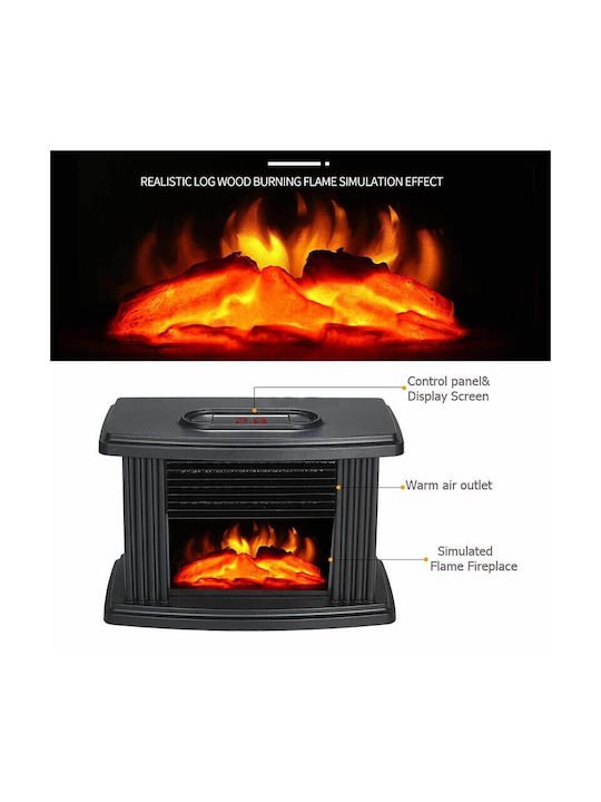 TS2613 Επιτοίχιο Ηλεκτρικό Τζάκι 1000W 22x15cm - Image 3