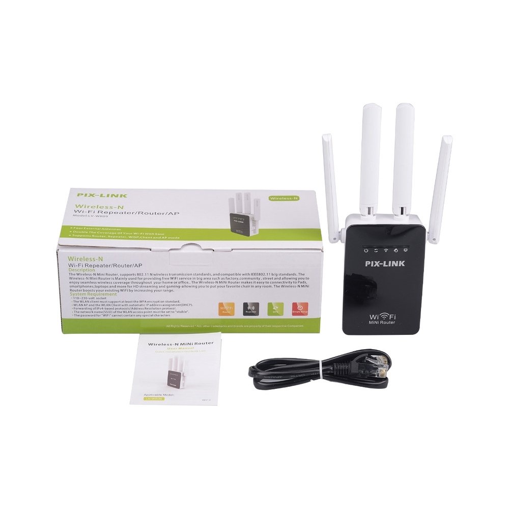 Pix-Link LV-WR09 ενισχυτής Wi-Fi 2.4GHz 300Mbps