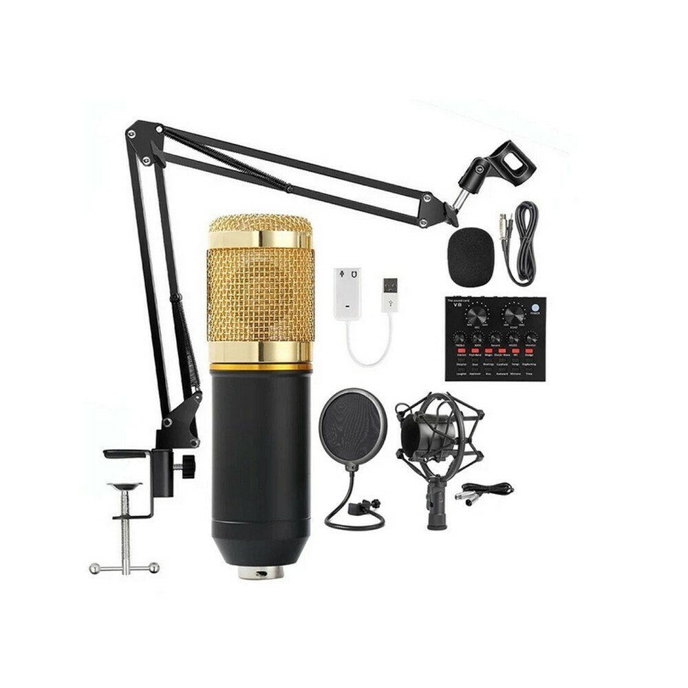 BM-800 V8 Kit σετ πυκνωτικού μικροφώνου με κάρτα ήχου V8II και αξεσουάρ