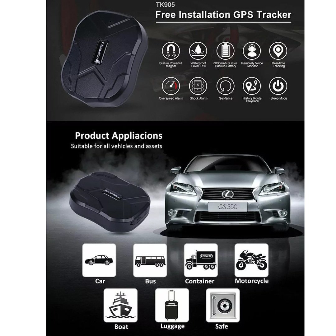 TKSTAR TK905 4G GPS tracker με μαγνητική πλάτη, μπαταρία 5000mAh και προστασία IP65