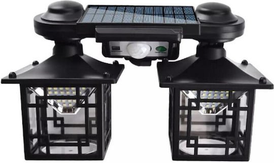 Factory JD-2219 Επιτοίχιο Ηλιακό Φωτιστικό Φανάρι 50W 500lm Ψυχρό Λευκό 6500K με Αισθητήρα Κίνησης IP65 25.5×16.5εκ.