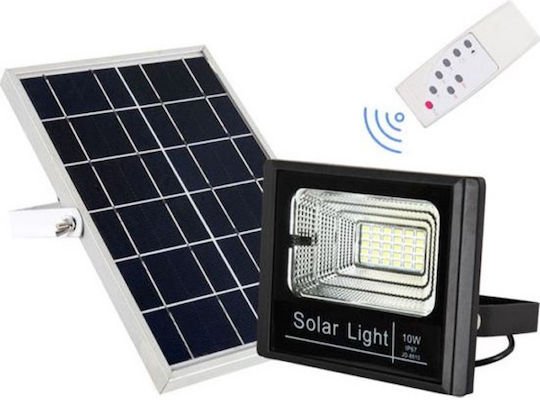 Foyu Στεγανός Ηλιακός Προβολέας LED 10W Ψυχρό Λευκό 6000K με Τηλεχειριστήριο IP67
