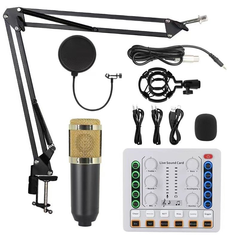 BM-800 V8 Kit σετ πυκνωτικού μικροφώνου με κάρτα ήχου V8II και αξεσουάρ