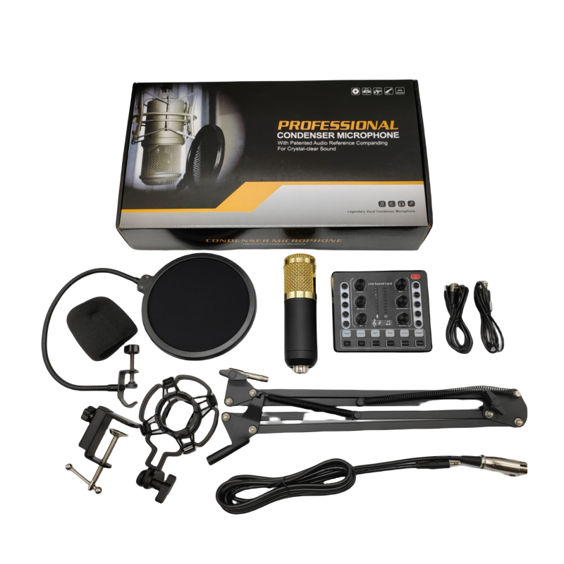 BM-800 V8 Kit σετ πυκνωτικού μικροφώνου με κάρτα ήχου V8II και αξεσουάρ