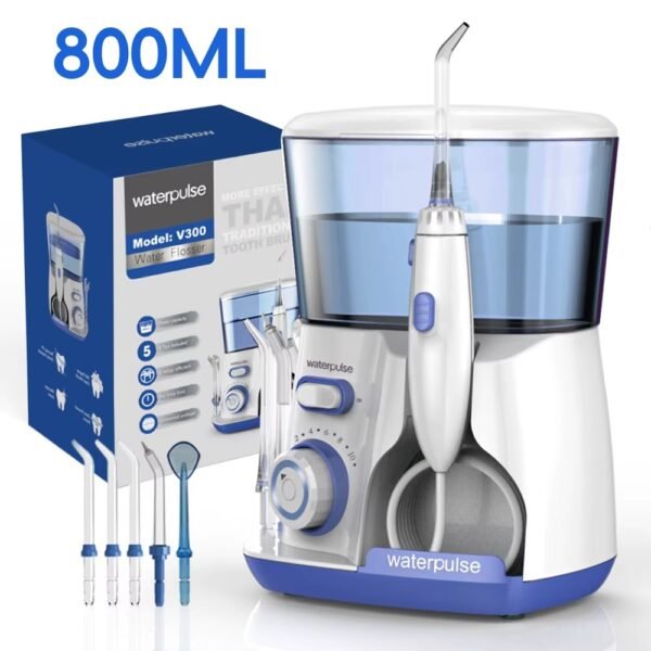 Waterpulse V300 στοματικό irrigator λευκό και μπλε με δεξαμενή νερού 800ml
