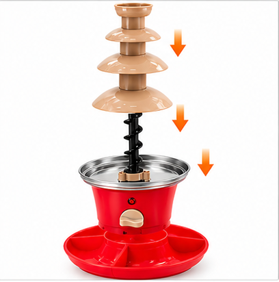 Mini Σιντριβάνι Σοκολάτας 3 Επιπέδων για Fondue - Image 4