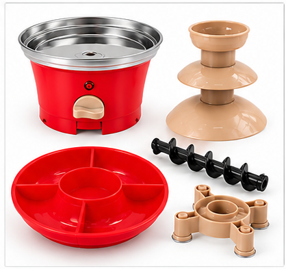 Mini σιντριβάνι σοκολάτας 3 επιπέδων για fondue 22x15x23cm