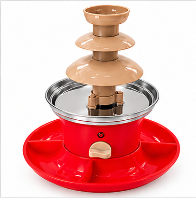 Mini σιντριβάνι σοκολάτας 3 επιπέδων για fondue 22x15x23cm