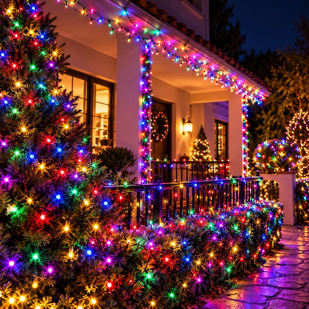 Ηλιακά Λαμπάκια LED RGB 52m